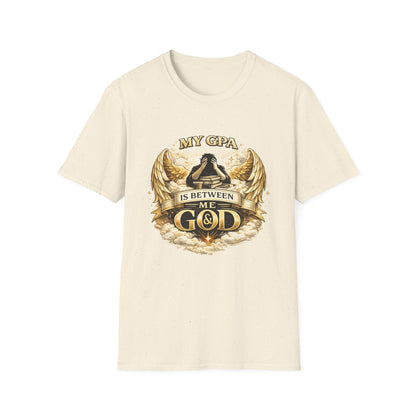 My GPA Is Between Me and God T-Shirt | Funny College Student Tee