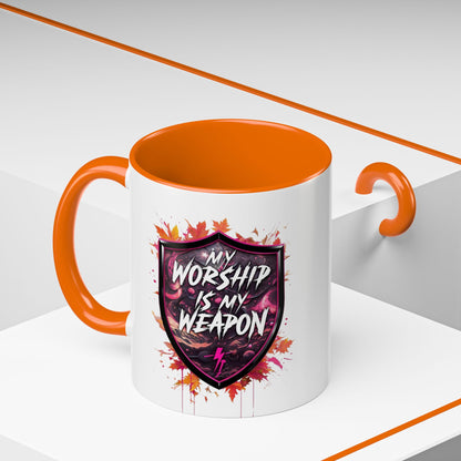 Bold Worship Coffee Mug - My Worship is My Weapon, Inspirational Gift for Coffee Lovers, Motivational Mug, Perfect for Events and [...]