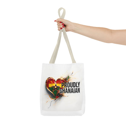Proudly Ghanaian Tote Bag, African Pride Bag, Eco-Friendly Shopping Tote, Cultural Gift, Travel Essentials, Stylish Grocery Tote