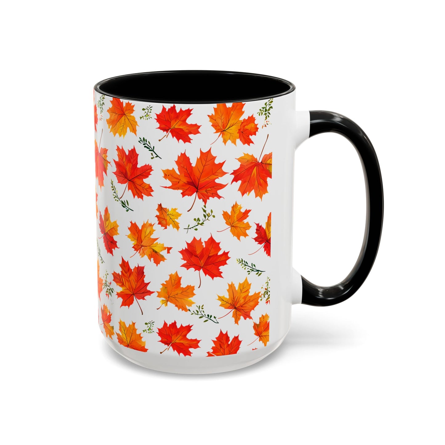 Autumn Leaves Coffee Mug, Fall Decor, Thanksgiving Gift, Hot Beverage Cup, Seasonal Drinkware