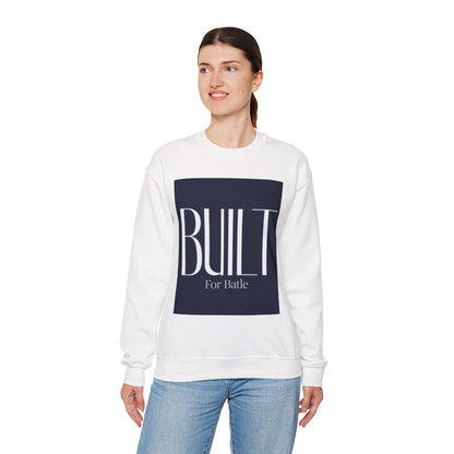Built For Battle Unisex Crewneck Sweatshirt, Comfortable Layering, Casual Wear, Gift for Gamers, Stylish Everyday Apparel