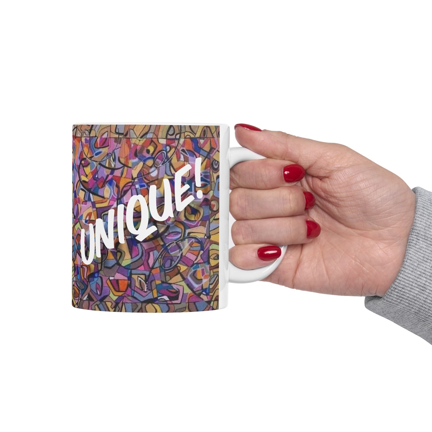 Copy of Floral Comfort Ceramic Mug, Coffee Cup Gift for Dog Lovers, Inspirational Mug for Birthdays, Housewarming, Pet Memorial