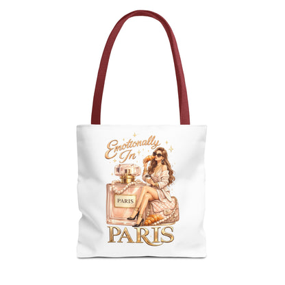 Paris Perfume Tote Bag — "Emotionally In Paris" Fashion Shopper