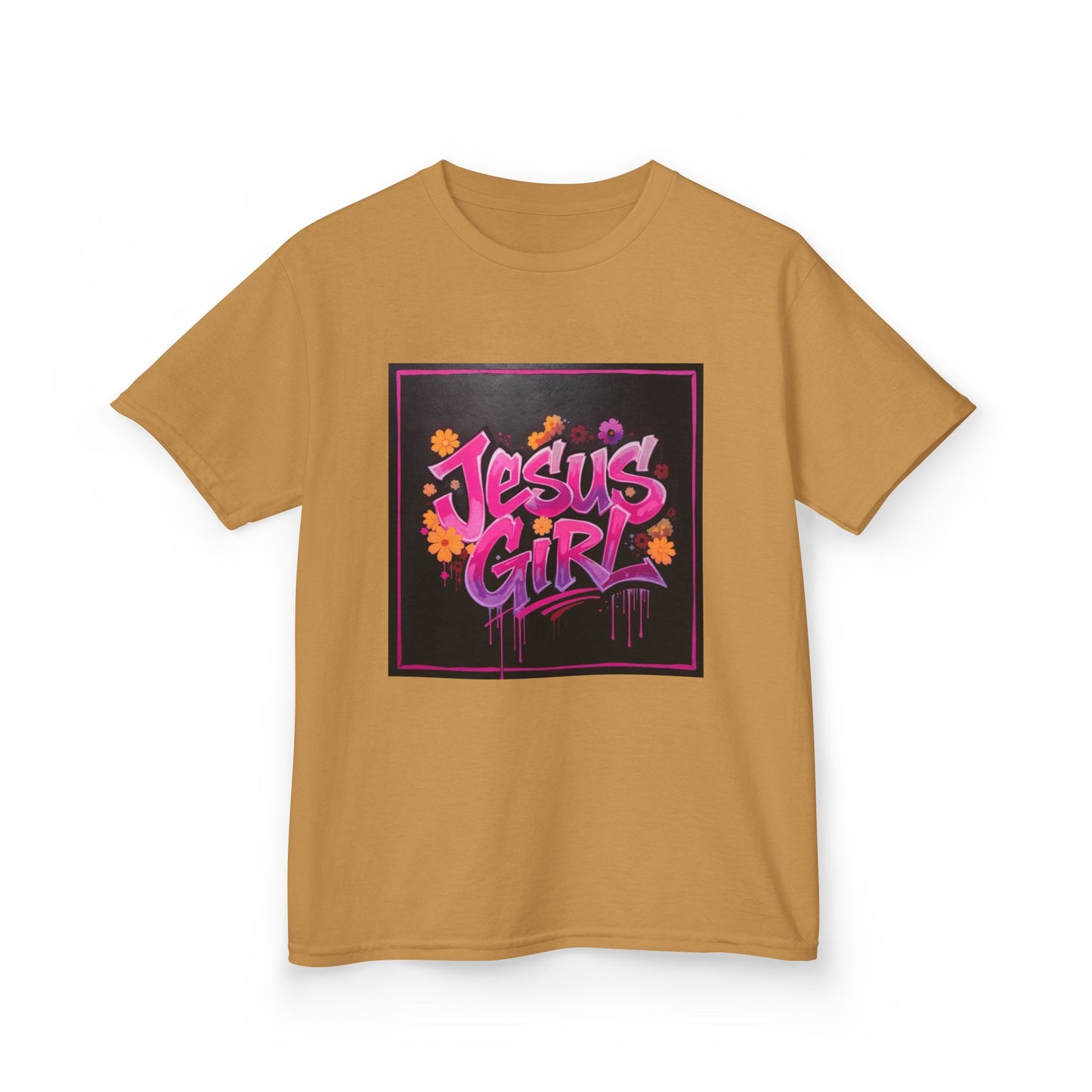 Vibrant Kids Tee - Jesus Girl Shirt, Youth Graphic Tee, Casual Kids Fashion, Faith-Based Gift, Summer Wear