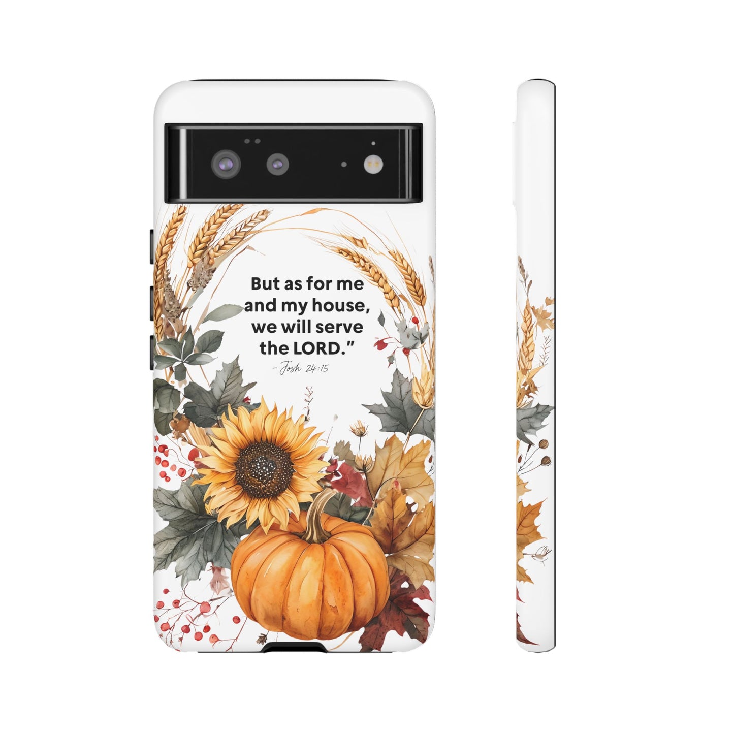 Fall-Themed Phone Case, Cozy Autumn Decor, Inspirational Quote, Pumpkin Design, Gift for Him or Her