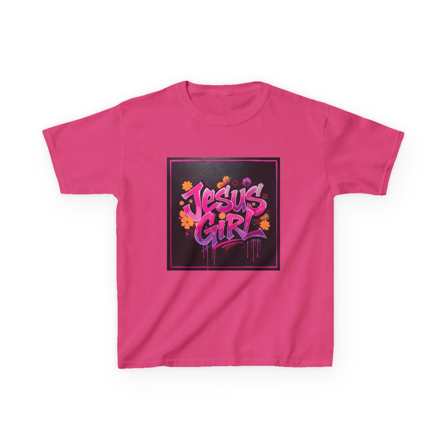 Vibrant Kids Tee - Jesus Girl Shirt, Youth Graphic Tee, Casual Kids Fashion, Faith-Based Gift, Summer Wear