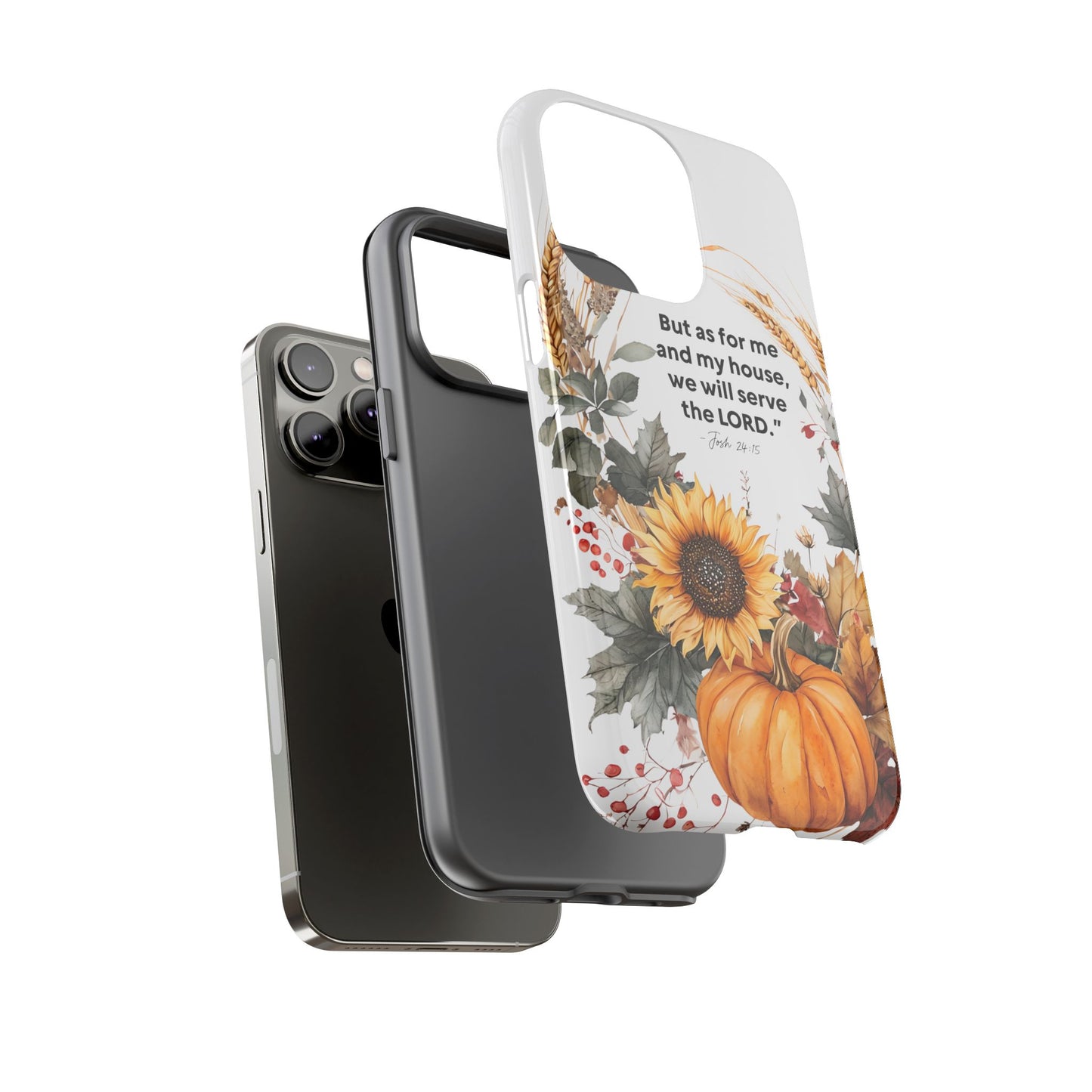 Fall-Themed Phone Case, Cozy Autumn Decor, Inspirational Quote, Pumpkin Design, Gift for Him or Her