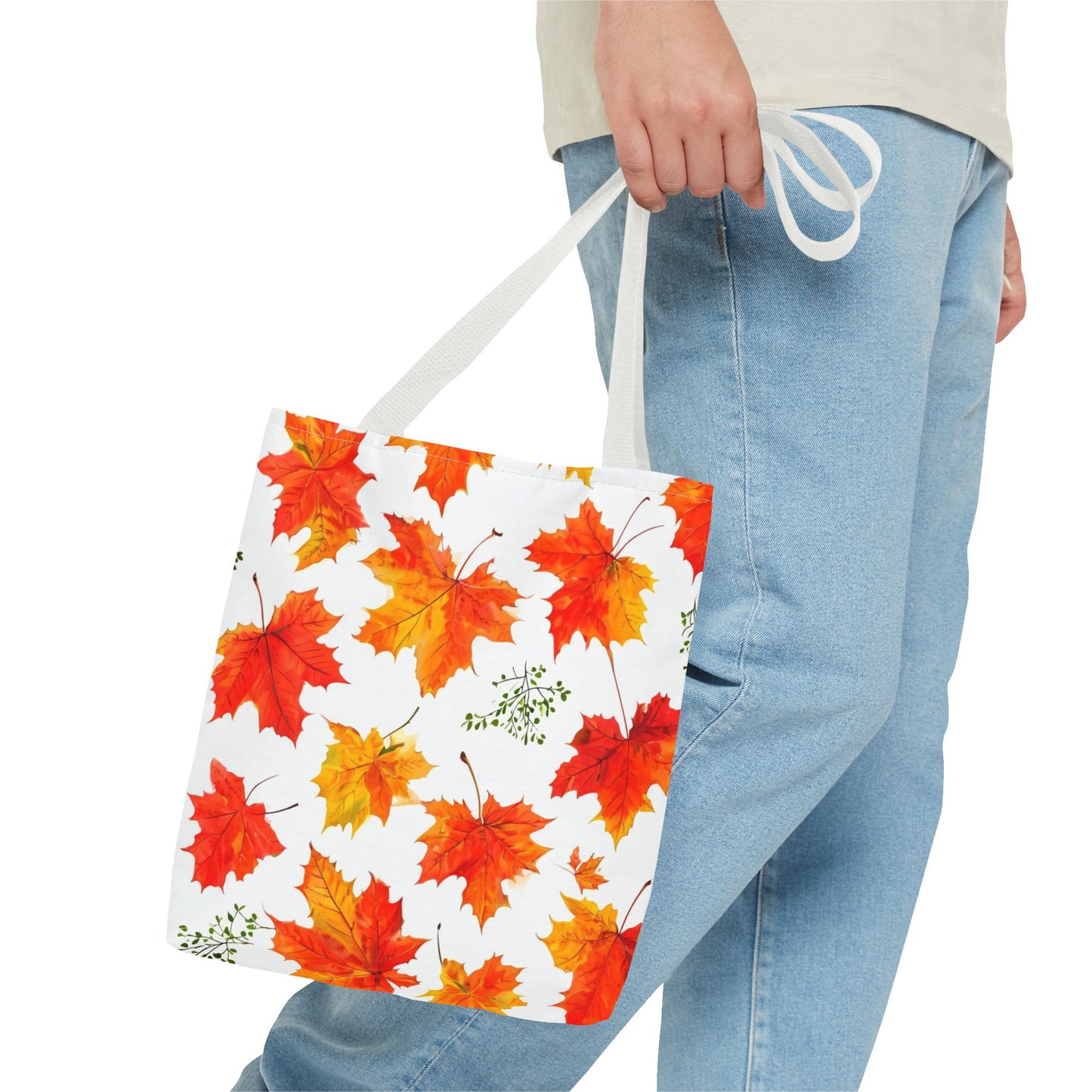 Autumn Leaves Tote Bag, Fall Shopping Tote, Seasonal Gift for Her, Eco-Friendly Bag, Thanksgiving Party Favor