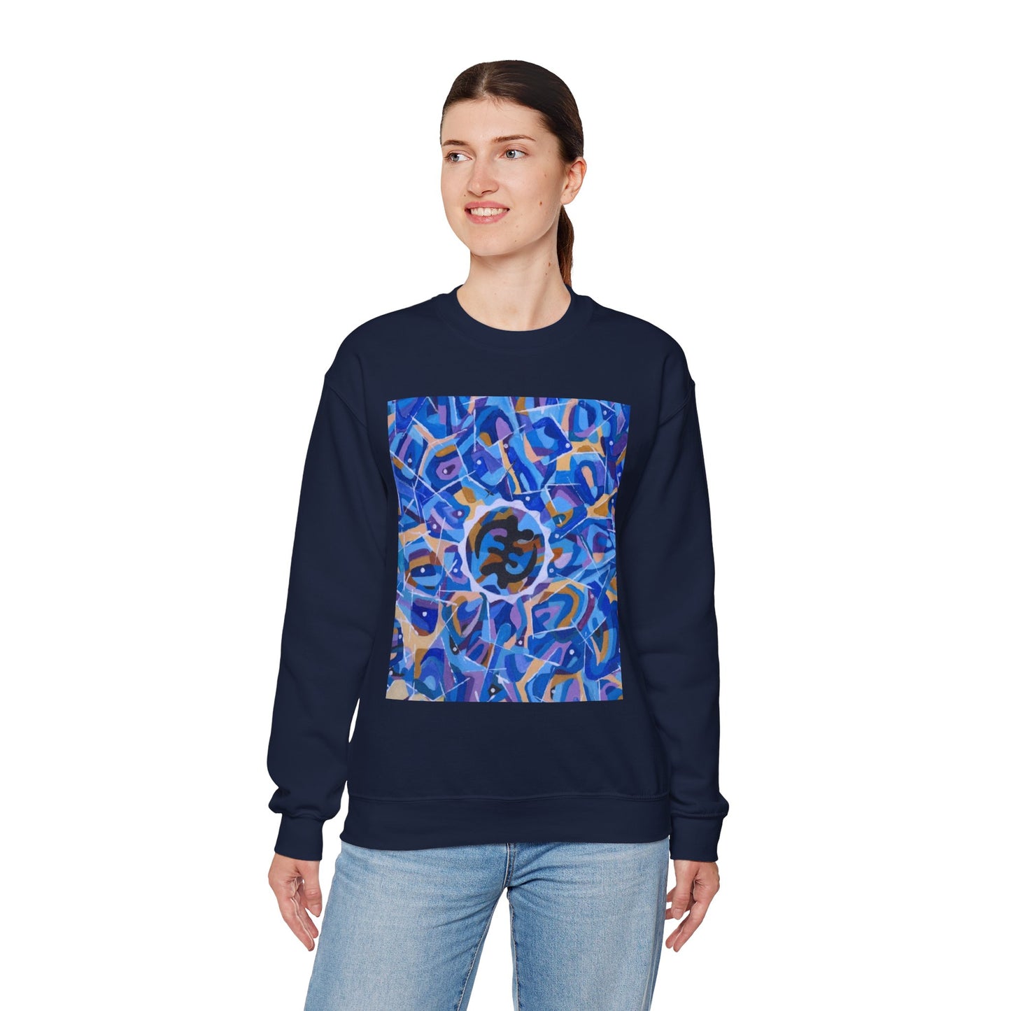 Artistic Kaleidoscope Crewneck Sweatshirt, Cozy Pullover for Art Lovers, Unique Gift for Birthdays, Gift for Artists, Casual Wear