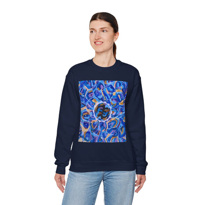 Artistic Kaleidoscope Crewneck Sweatshirt, Cozy Pullover for Art Lovers, Unique Gift for Birthdays, Gift for Artists, Casual Wear