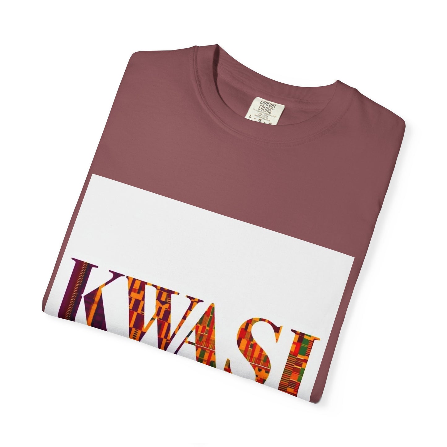 Kwasi Sunday Garment-Dyed Unisex T-Shirt, Vibrant African Print Tee, Casual Wear, Gift for Culture Enthusiasts, Celebration Apparel