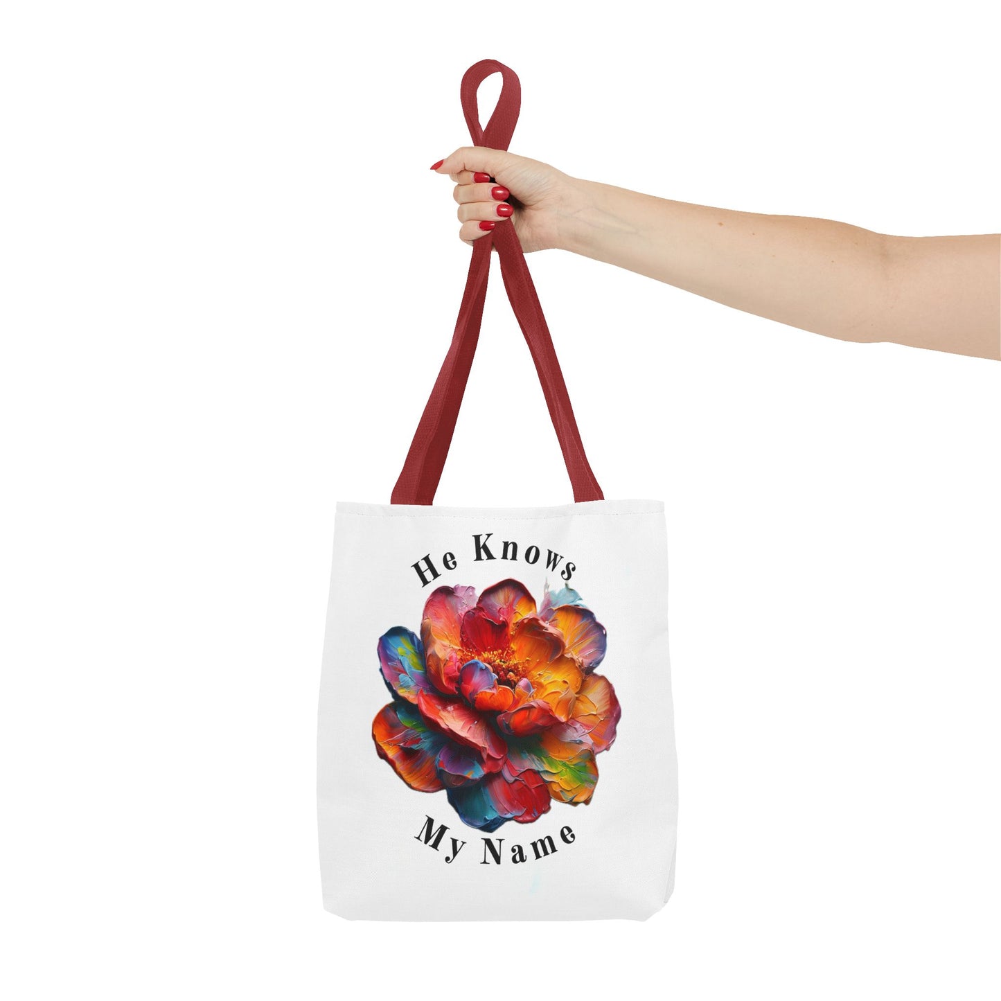 Flower Tote Bag with Inspirational Quote - Perfect for Everyday Use, Weekend Getaways, Gifts, Eco-Friendly Alternative, Floral Design