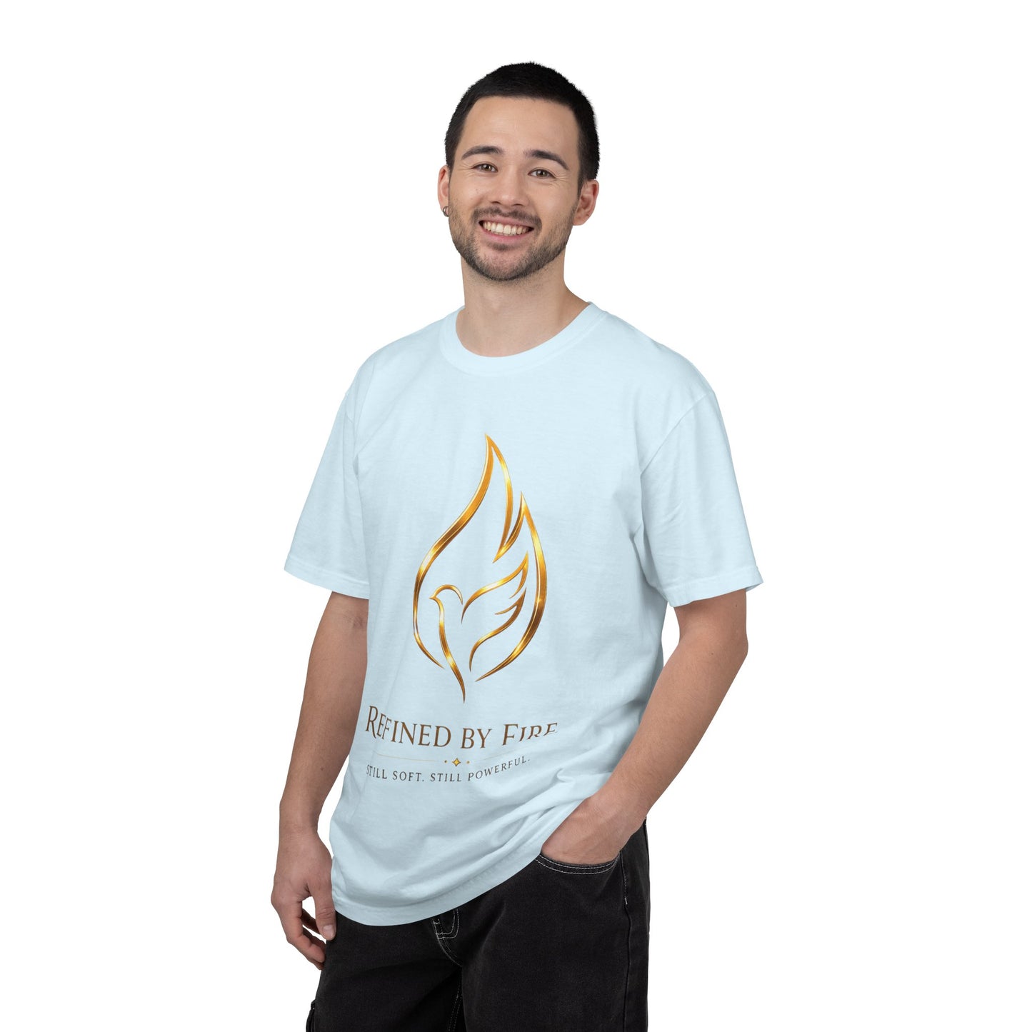 Refined By Fire Graphic T-Shirt — Inspirational Flame Dove Tee