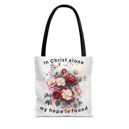 Floral Inspirational Tote Bag, Faith-Based Bag, Christian Gift, Everyday Carryall, Motivational Shopping Tote