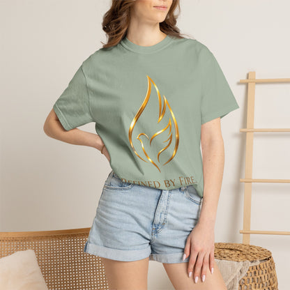 Refined By Fire Graphic T-Shirt — Inspirational Flame Dove Tee