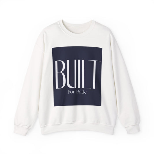 Built For Battle Unisex Crewneck Sweatshirt, Comfortable Layering, Casual Wear, Gift for Gamers, Stylish Everyday Apparel