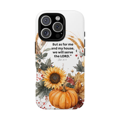 Fall-Themed Phone Case, Cozy Autumn Decor, Inspirational Quote, Pumpkin Design, Gift for Him or Her