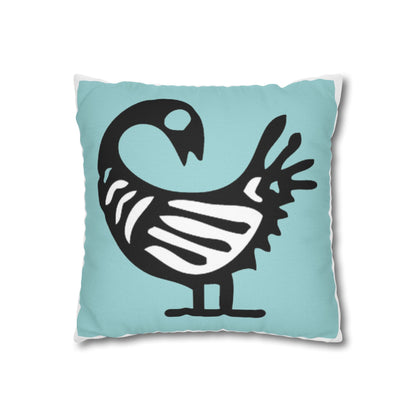 Stylish Decorative Pillowcase with Abstract Bird Design, Modern Home Decor, Cushion Cover for Living Room, Gift for Bird Lovers, Boho Chic