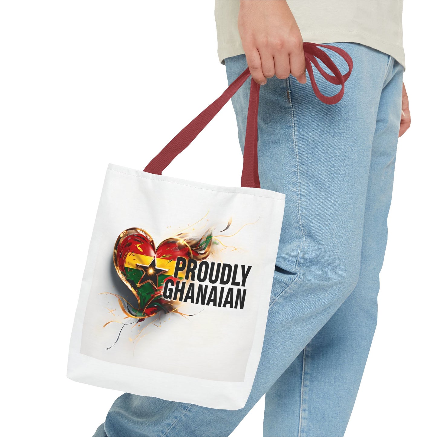 Proudly Ghanaian Tote Bag, African Pride Bag, Eco-Friendly Shopping Tote, Cultural Gift, Travel Essentials, Stylish Grocery Tote