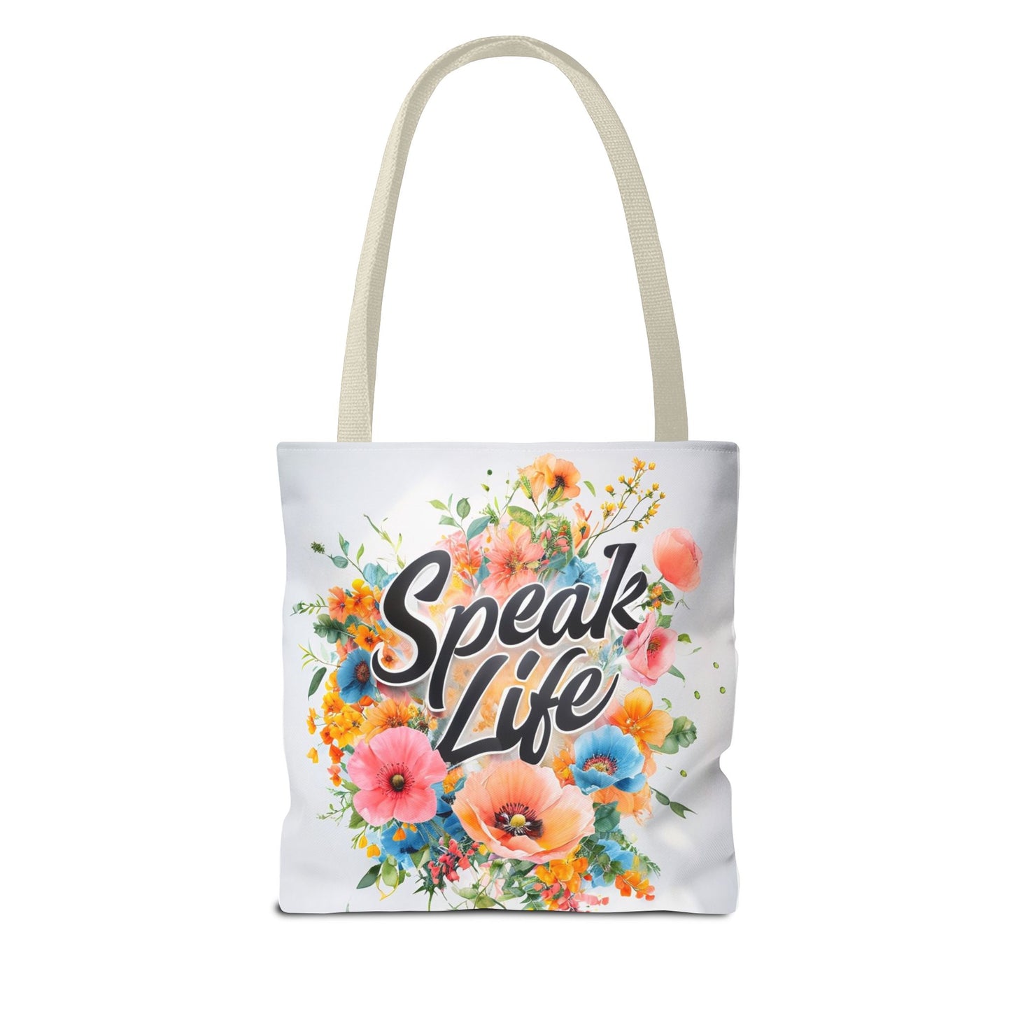 Floral Inspirational Tote Bag - 'Speak Life' Design, Motivational Gift, Carry-all Bag for Women, Eco-Friendly Shopping, Mother's Day, [...]