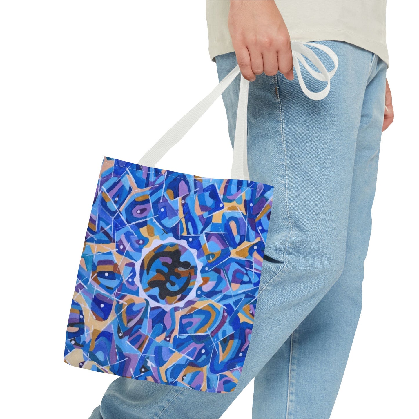 Artistic AOP Tote Bag, Colorful Everyday Tote, Trendy Shopping Bag, Unique Gift for Her, Boho Style Bag