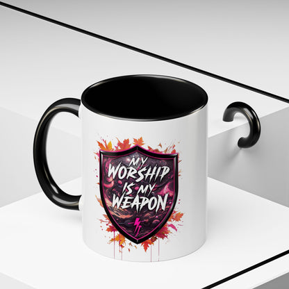 Bold Worship Coffee Mug - My Worship is My Weapon, Inspirational Gift for Coffee Lovers, Motivational Mug, Perfect for Events and [...]