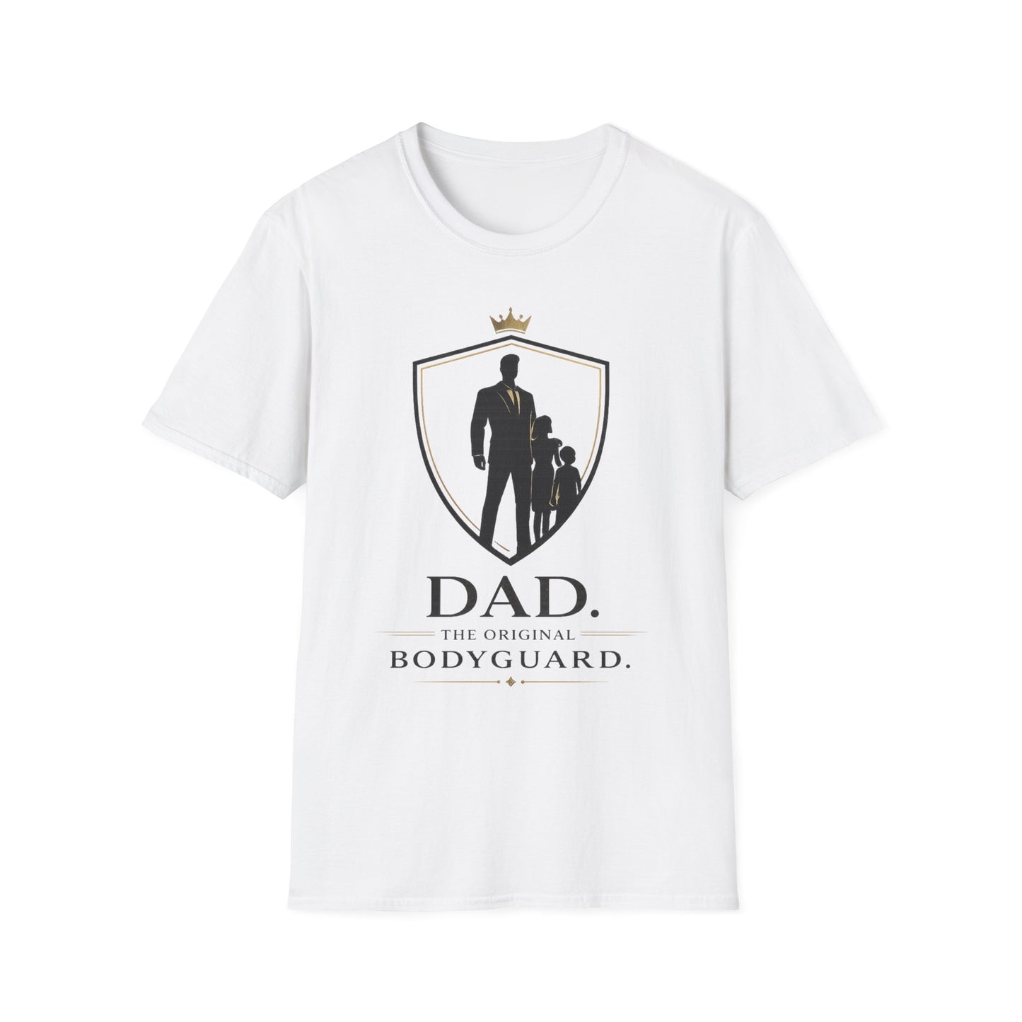 Dad The Original Bodyguard T-Shirt — Father & Kids Shield Design