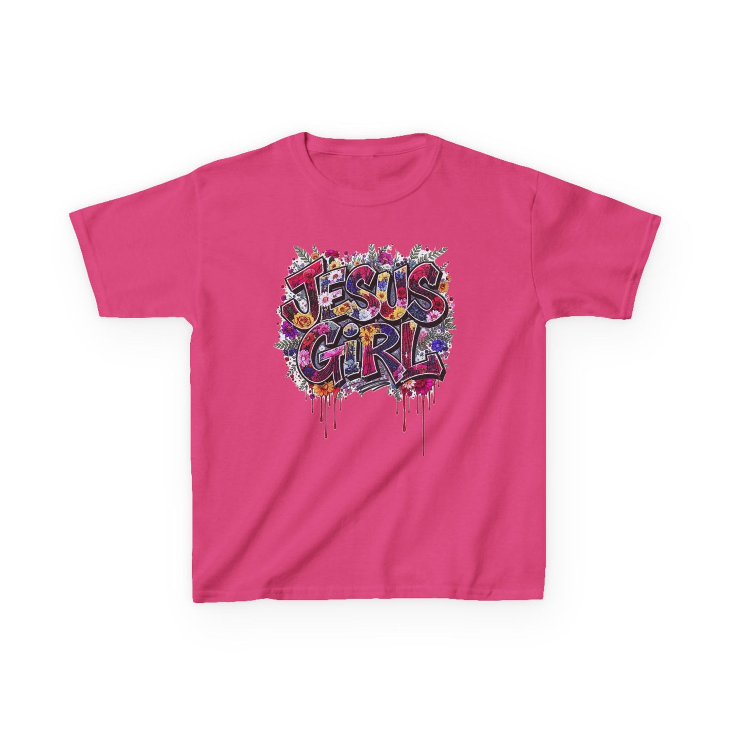 Jesus Girl Graffiti Kids Tee, Youth Graphic Shirt, Fun Faith-Based Tee, Cool Christian Apparel, Perfect Gift for Girls