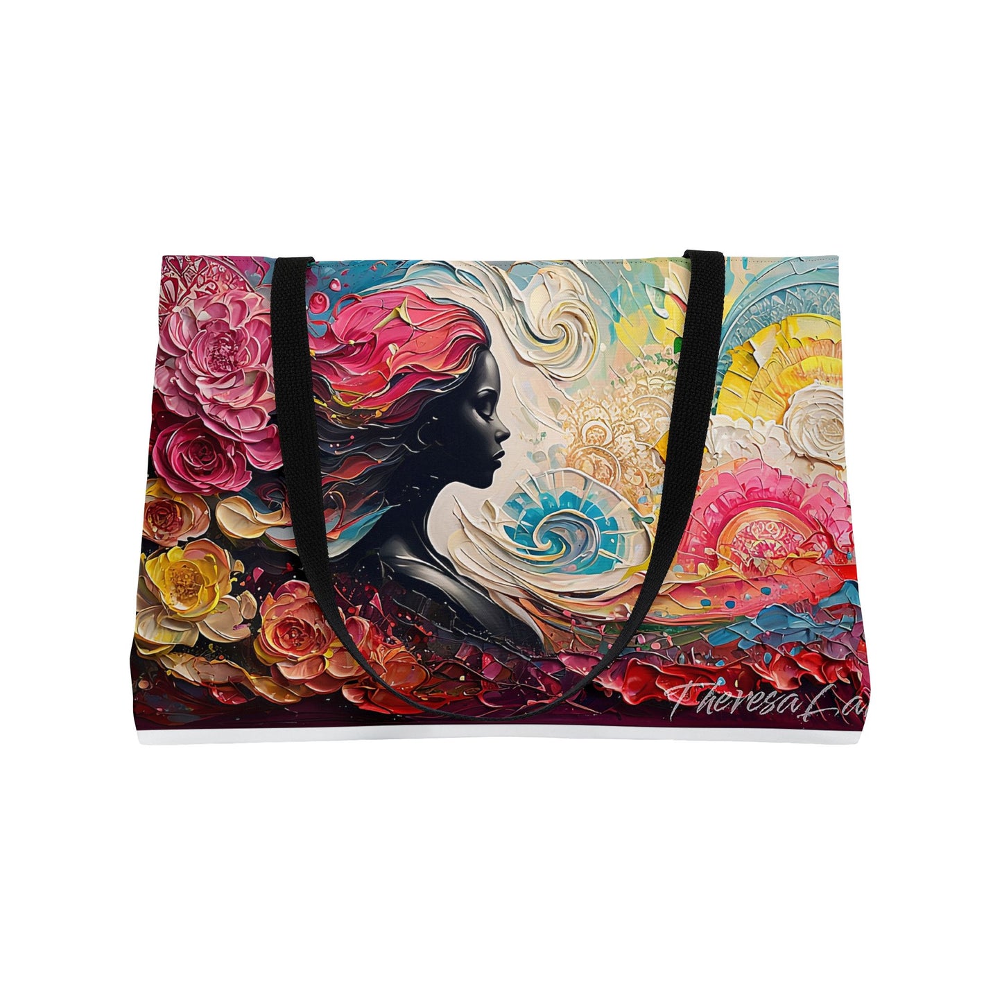 Vibrant Floral Weekender Tote Bag - Perfect for Travel, Beach Days, Yoga, Gifts, and Weekend Getaways
