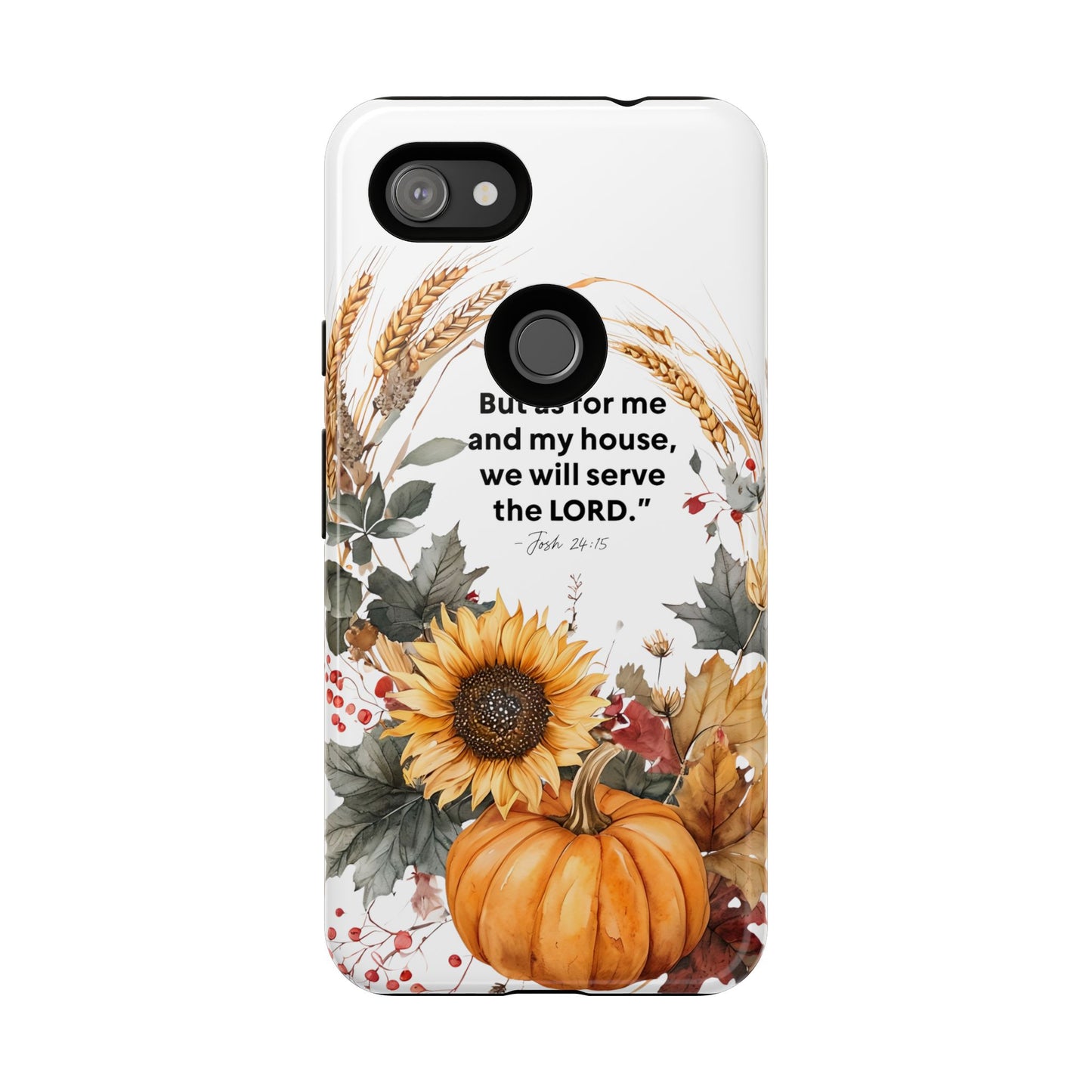 Fall-Themed Phone Case, Cozy Autumn Decor, Inspirational Quote, Pumpkin Design, Gift for Him or Her