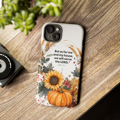 Fall-Themed Phone Case, Cozy Autumn Decor, Inspirational Quote, Pumpkin Design, Gift for Him or Her
