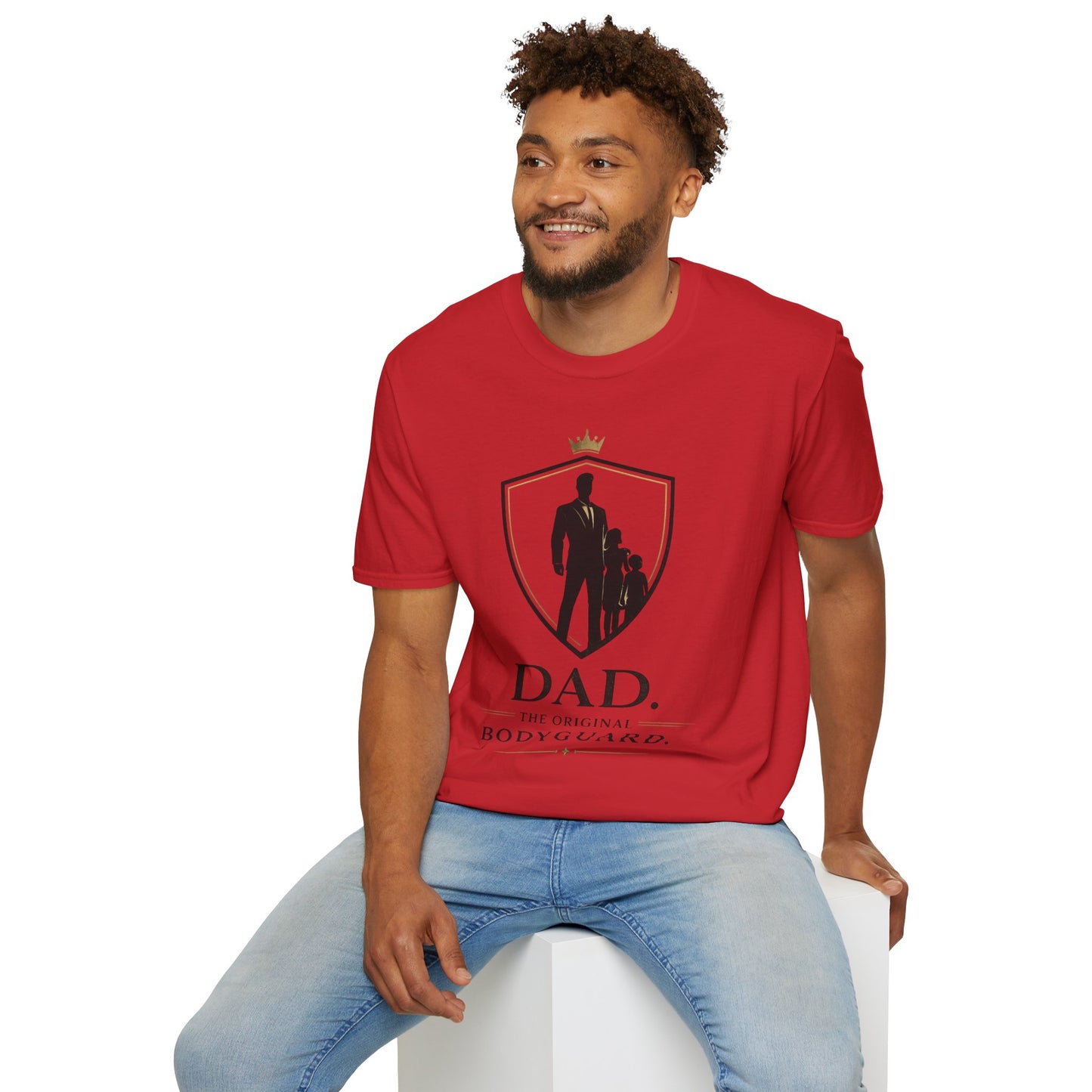 Dad The Original Bodyguard T-Shirt — Father & Kids Shield Design