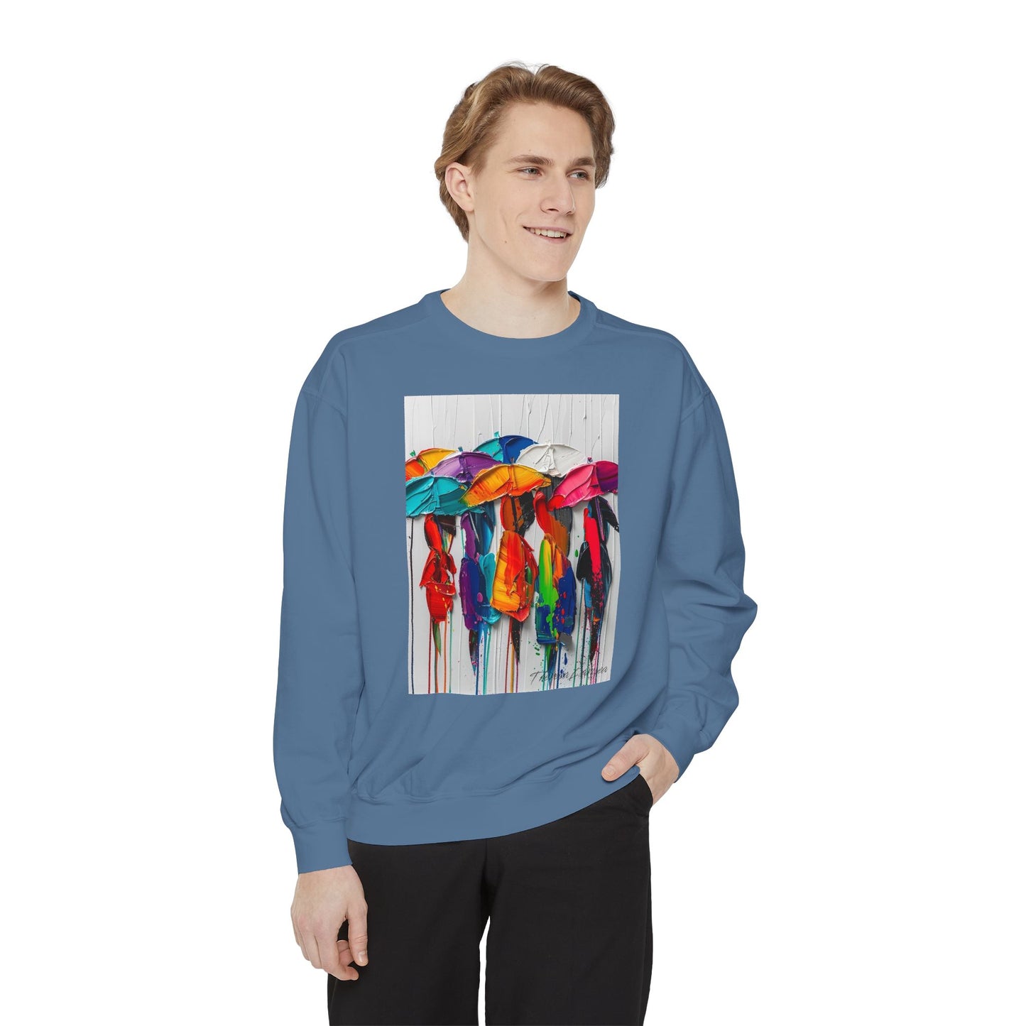 Colorful Umbrella Art Sweatshirt | Unisex Garment-Dyed Apparel, Cozy Gift for Rainy Days, Art Lover's Sweatshirt, Trendy Layering [...]