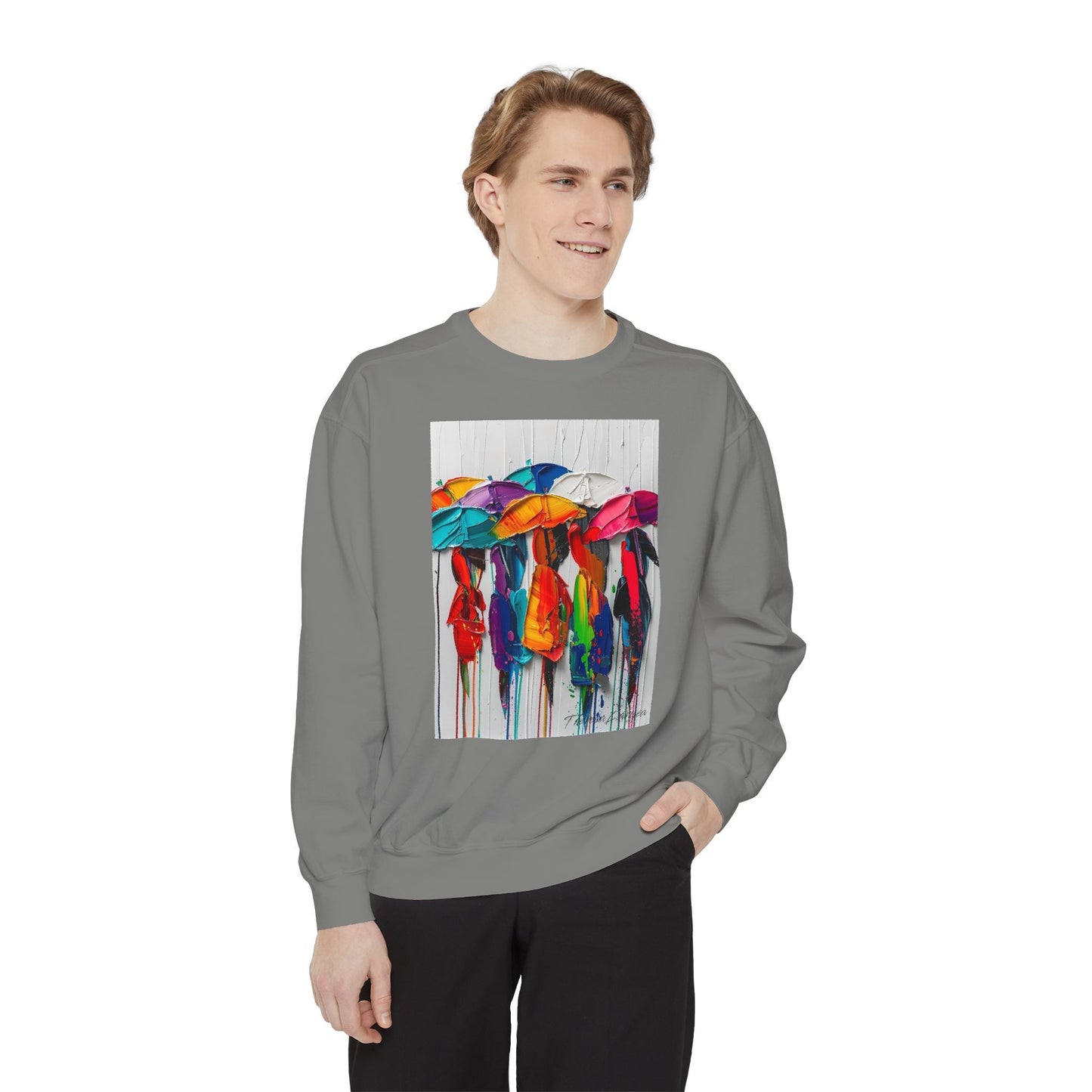 Colorful Umbrella Art Sweatshirt | Unisex Garment-Dyed Apparel, Cozy Gift for Rainy Days, Art Lover's Sweatshirt, Trendy Layering [...]