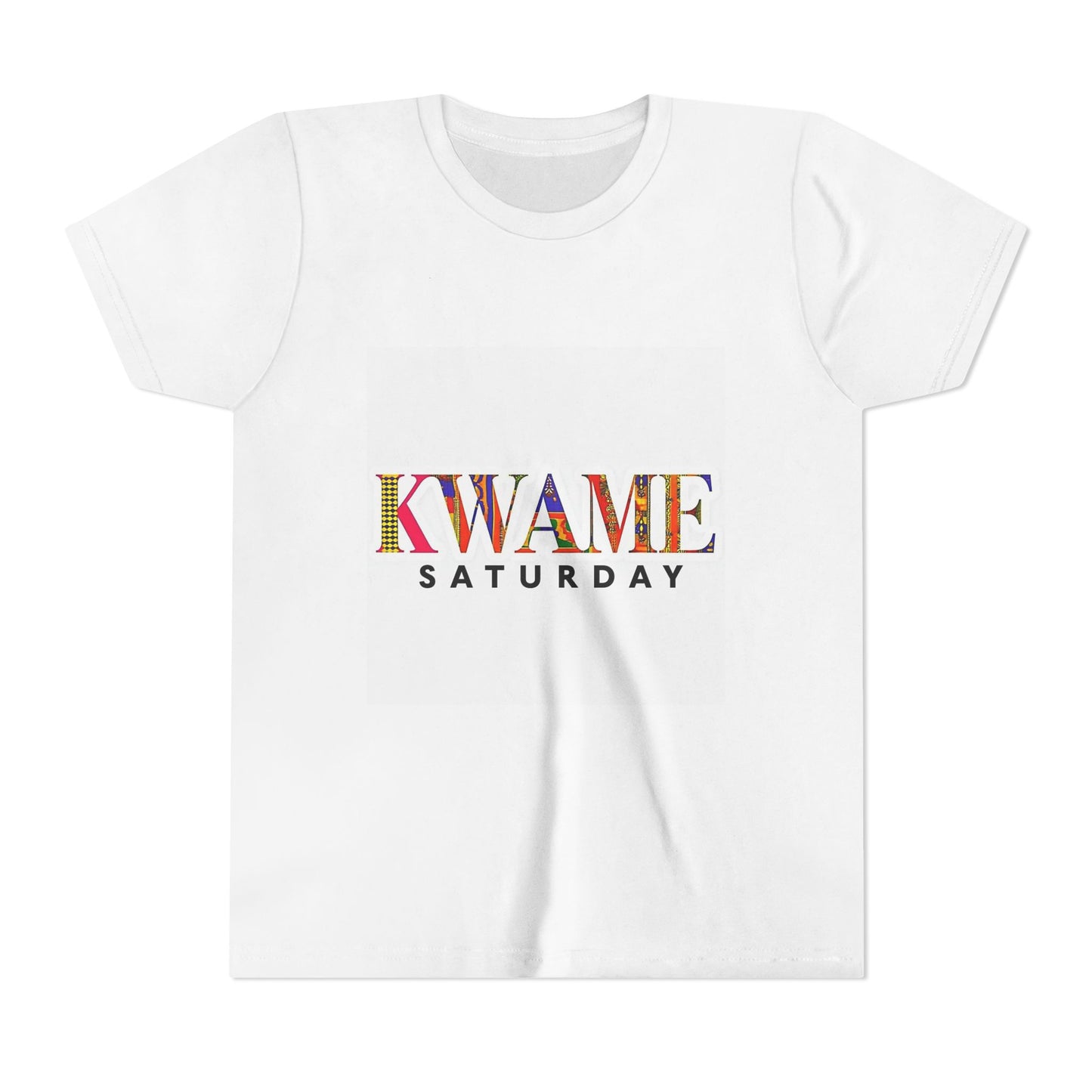 Colorful Kwame Saturday Youth Tee, Kids Celebration Shirt, Birthday Gift, Fun Day Outwear, Vibrant Short Sleeve Top
