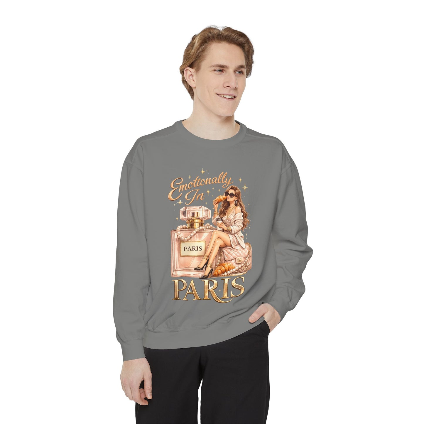 Emotionally in Paris Sweatshirt — Paris Perfume Graphic Crewneck