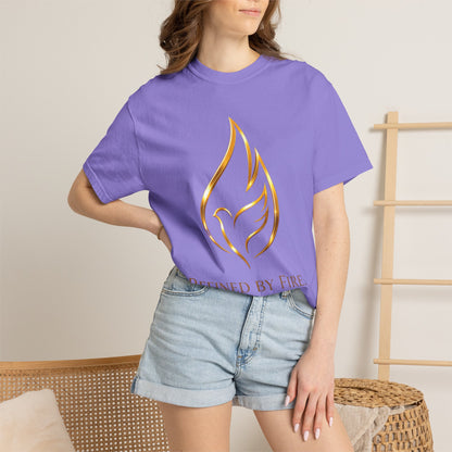 Refined By Fire Graphic T-Shirt — Inspirational Flame Dove Tee