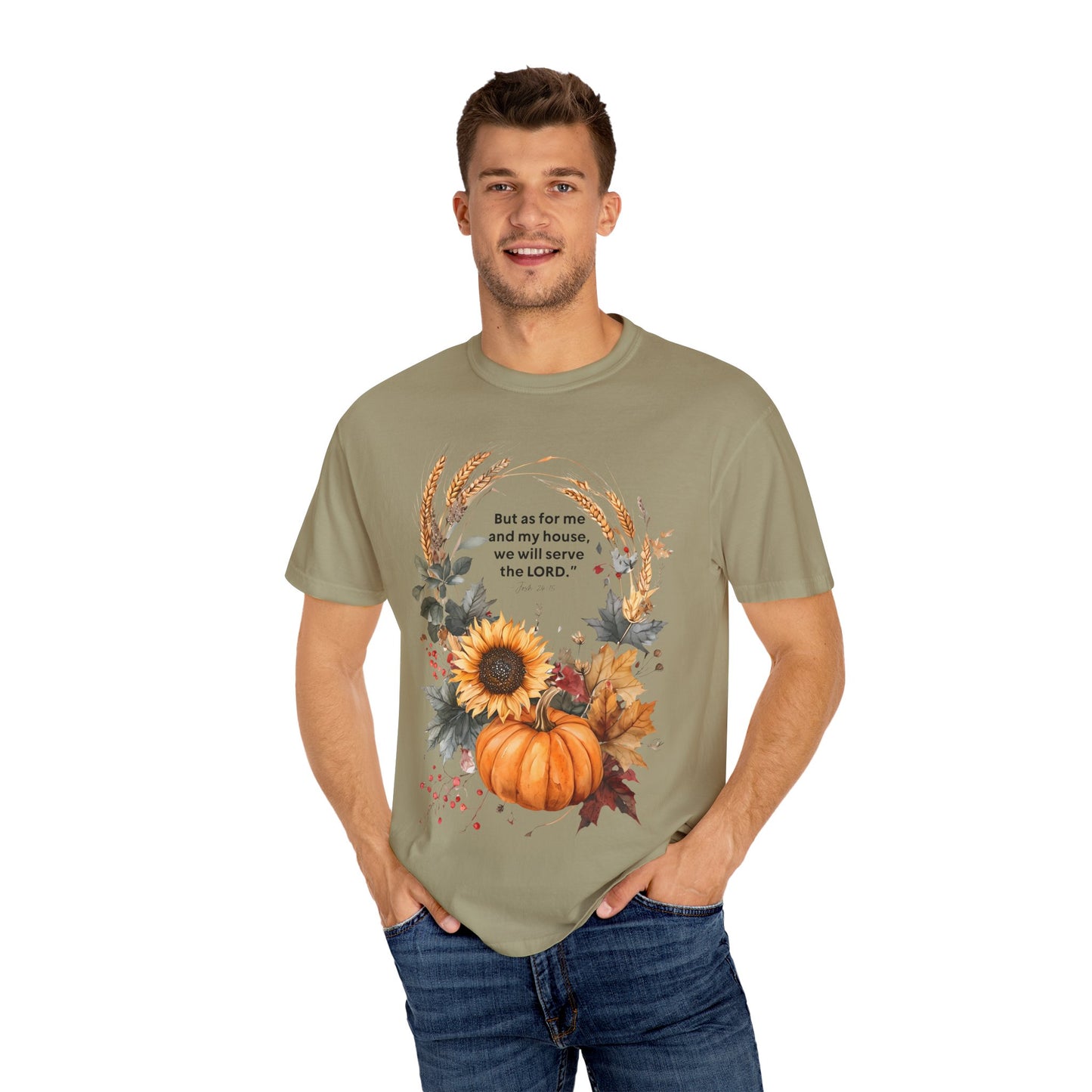 Fall-Inspired Unisex T-Shirt - 'But as for me and my house we will serve the LORD' - Autumn Apparel, Seasonal Gift, Christian Tshirt, [...]
