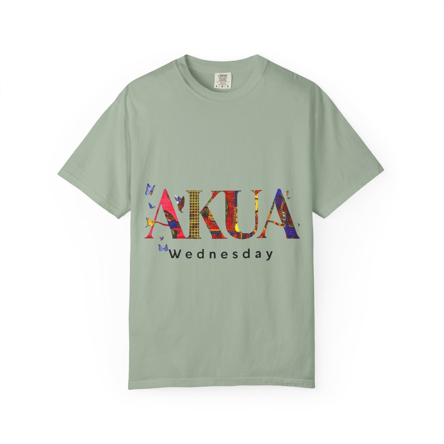 Colorful 'AKUA Wednesday' Unisex Garment-Dyed T-Shirt | Casual Wear, Graphic Tee, Street Style, Unique Gift, Daily Wear
