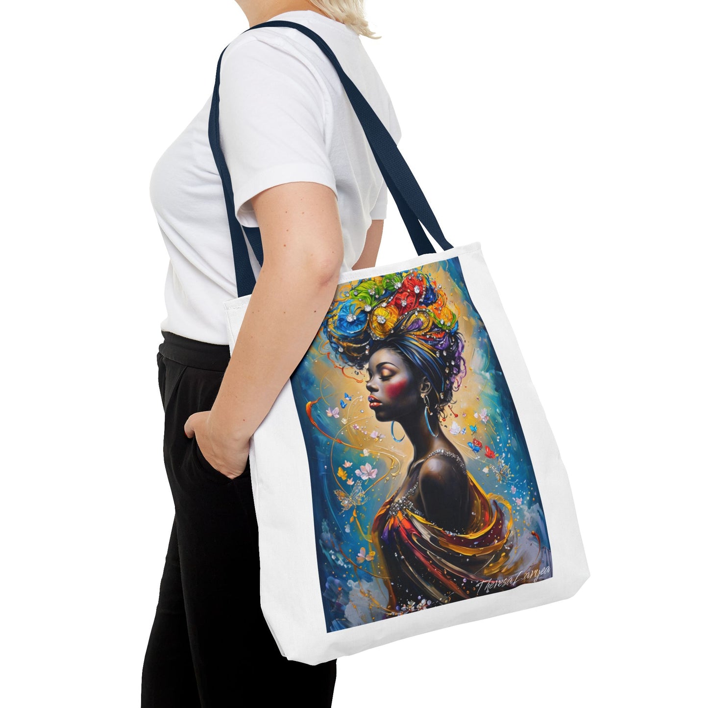 Vibrant Art Tote Bag, Stylish Eco-Friendly Grocery Bag, Elegant Gift for Art Lovers, Fashionable Daily Use, Perfect for Festivals