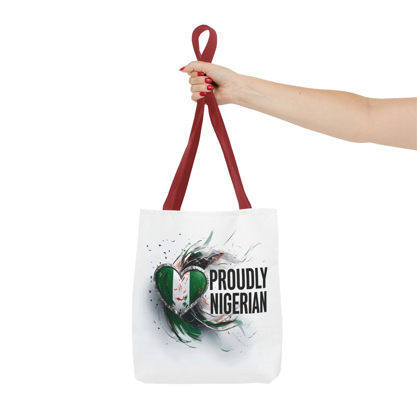Proudly Nigerian Tote Bag | Eco-Friendly Shopping Bag, Cultural Pride Accessory, Gift for Nigerians, Travel Bag, Canvas Carryall
