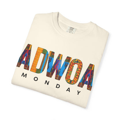 Vibrant Unisex T-Shirt - ADWOA MONDAY Graphic Tee, Casual Wear, Gift for Him/Her, Everyday Style, Unique Graphic Shirt, Fashion Statement