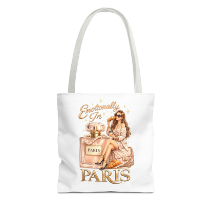 Paris Perfume Tote Bag — "Emotionally In Paris" Fashion Shopper