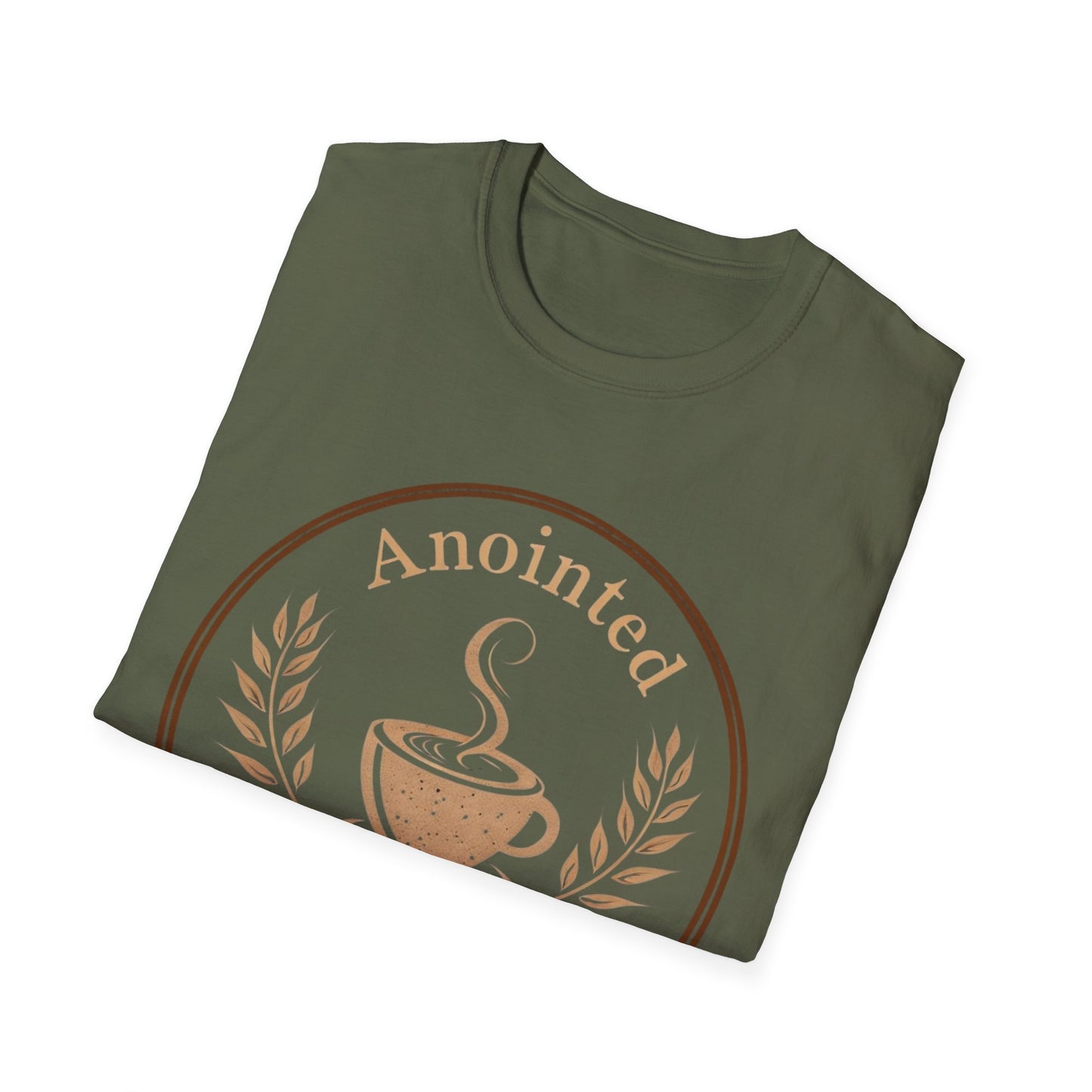 Anointed & Awake Coffee Lover T-Shirt, Unisex Tee, Gift for Coffee Enthusiasts, Casual Wear, Unique Coffee Shirt, Sip & Celebrate