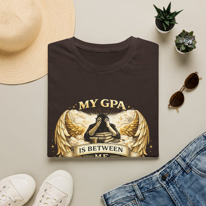 My GPA Is Between Me and God T-Shirt | Funny College Student Tee