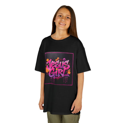 Vibrant Kids Tee - Jesus Girl Shirt, Youth Graphic Tee, Casual Kids Fashion, Faith-Based Gift, Summer Wear