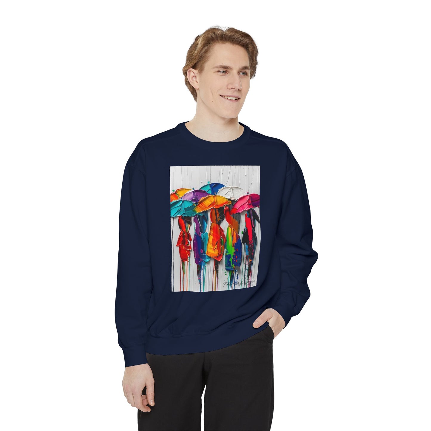 Colorful Umbrella Art Sweatshirt | Unisex Garment-Dyed Apparel, Cozy Gift for Rainy Days, Art Lover's Sweatshirt, Trendy Layering [...]