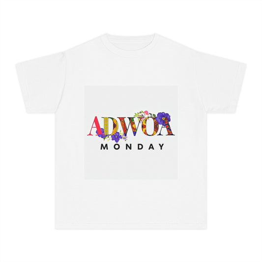 Floral Youth Tee with 'Adwoa Monday' Design - Perfect for Birthday Gifts, Casual Wear, Spring Fashion, Kids' Parties, and More!