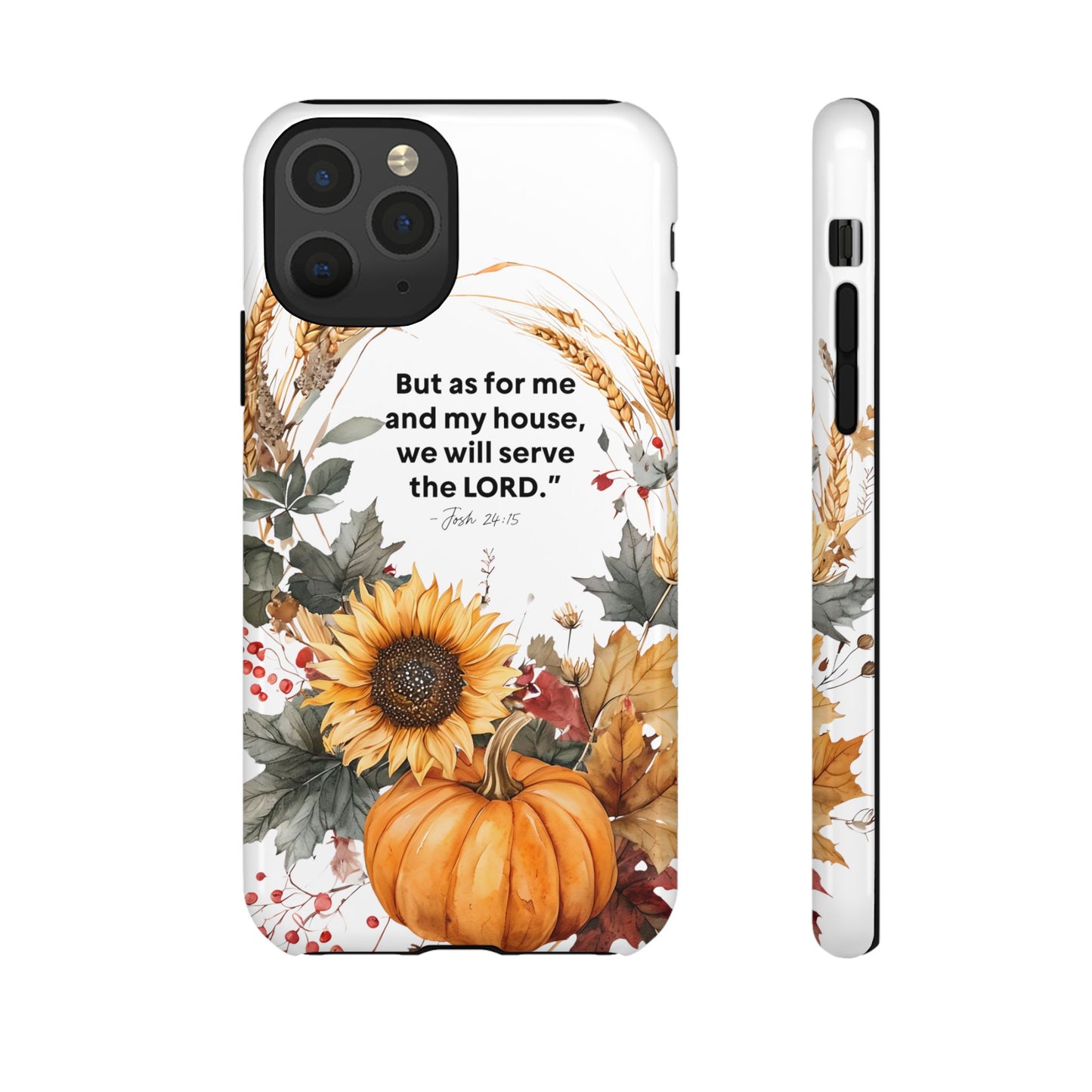 Fall-Themed Phone Case, Cozy Autumn Decor, Inspirational Quote, Pumpkin Design, Gift for Him or Her