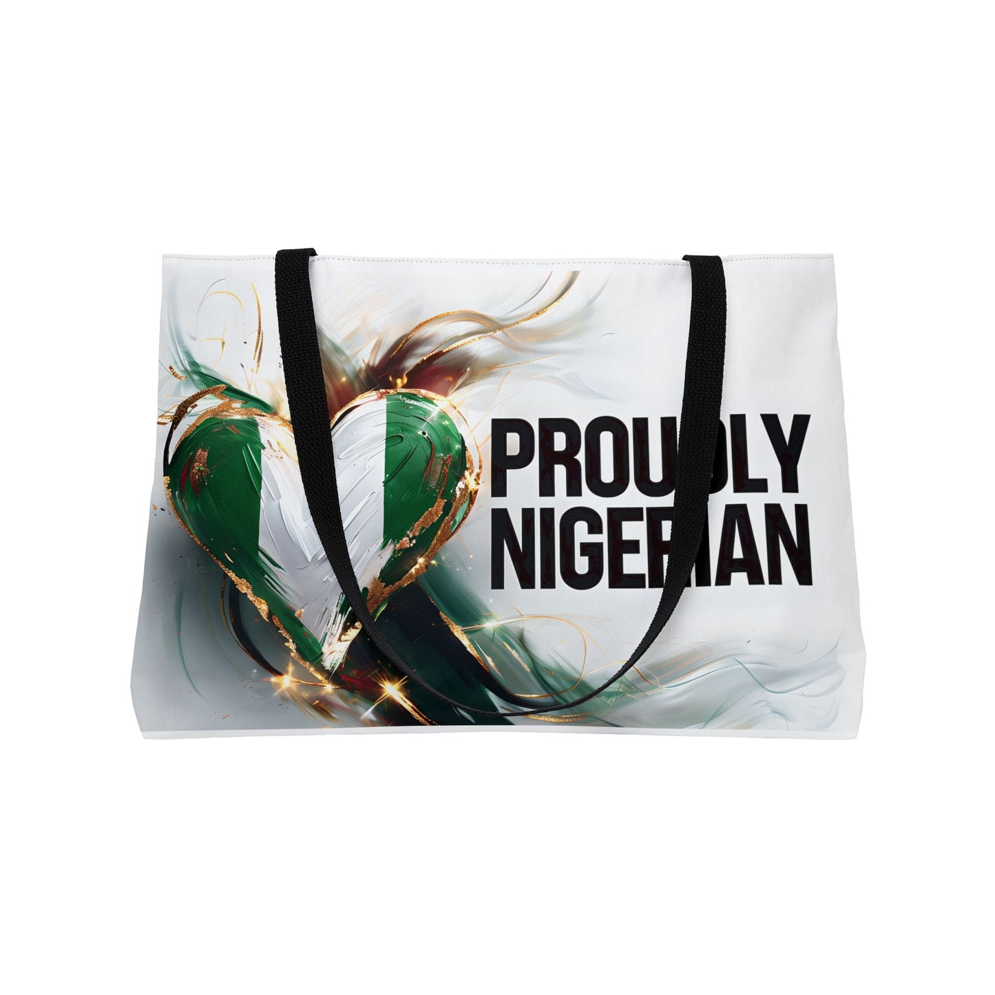 Proudly Nigerian Weekender Tote Bag - Perfect for Travel, Beach Days, Sports Events, Festivals, Gifts